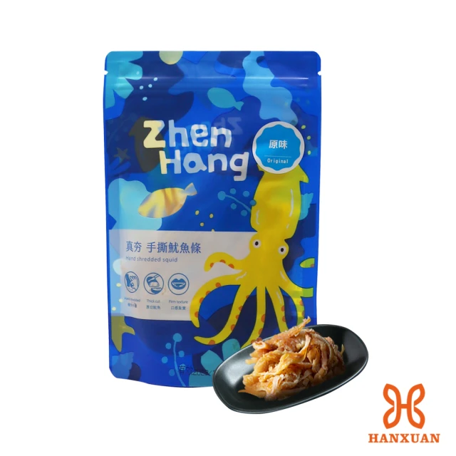 HANXUAN 真夯手撕魷魚條5入組(100g/包 口味任選)