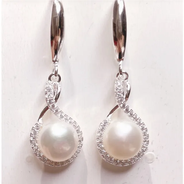 【昕頤珠寶】時尚天然珍珠足銀耳勾