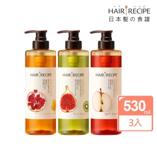 【Hair Recipe】洗髮精超值3件組 髮的食譜/髮的料理(蘋果生薑/奇異果清爽/蜂蜜保濕)