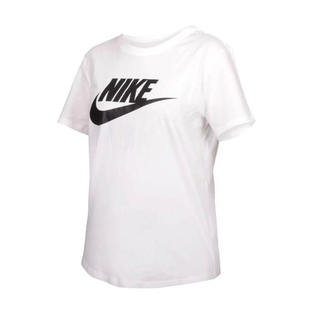 NIKE 耐吉 女短袖T恤-純棉 休閒 上衣 白黑(DX7907-100)