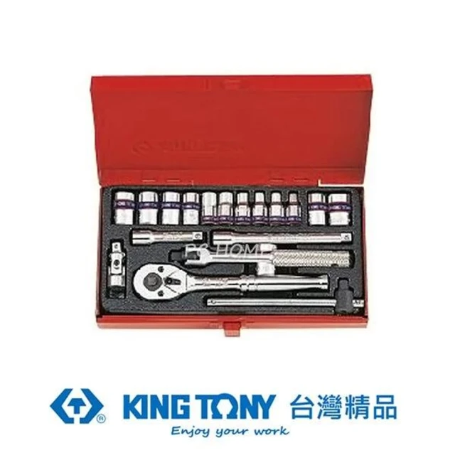 KING TONY 金統立 專業級工具19件式1/4 DR.12角套筒組(KT2022MR3)