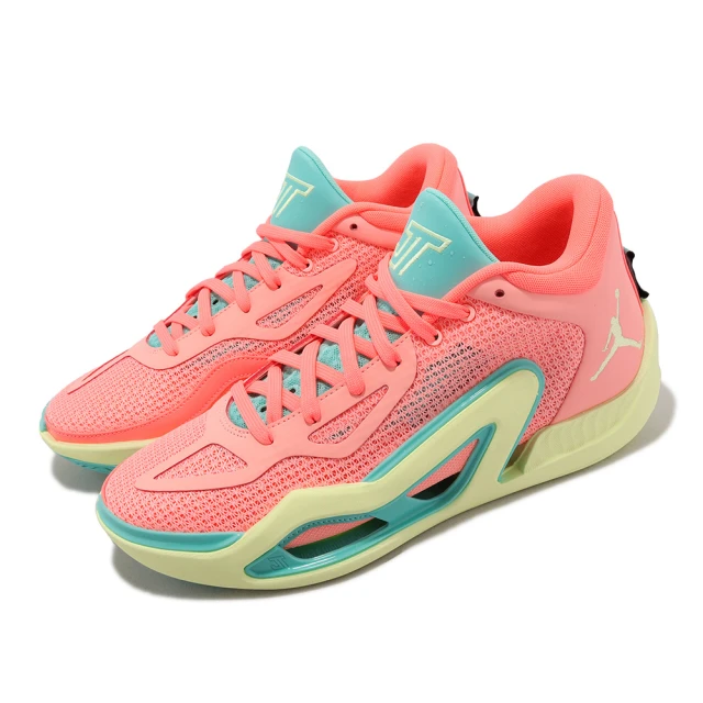 NIKE 耐吉 Jordan Tatum 1 PF 籃球鞋 粉紅 檸檬汽水 低筒 男鞋 喬丹(DX6733-600)