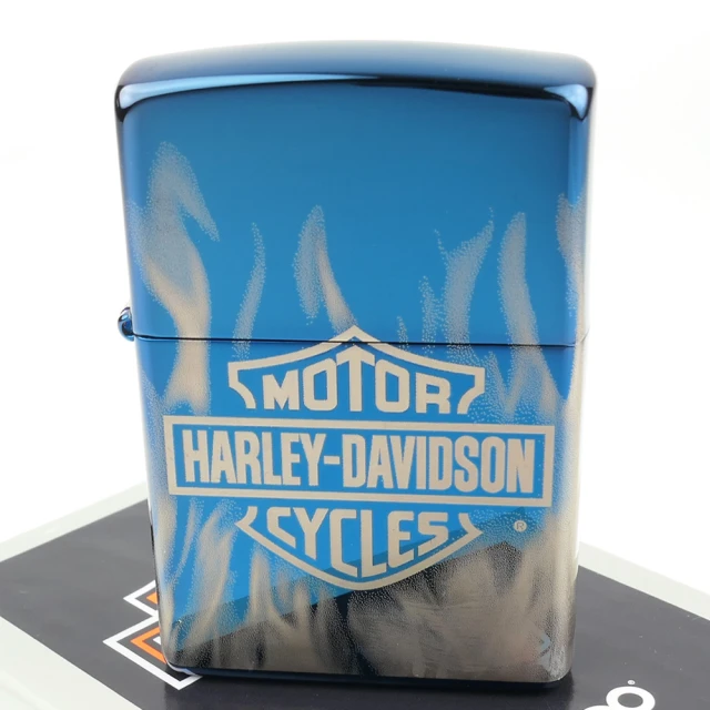 Zippo 美系~Harley-Davidson-哈雷-4面連續雷射雕刻加工打火機