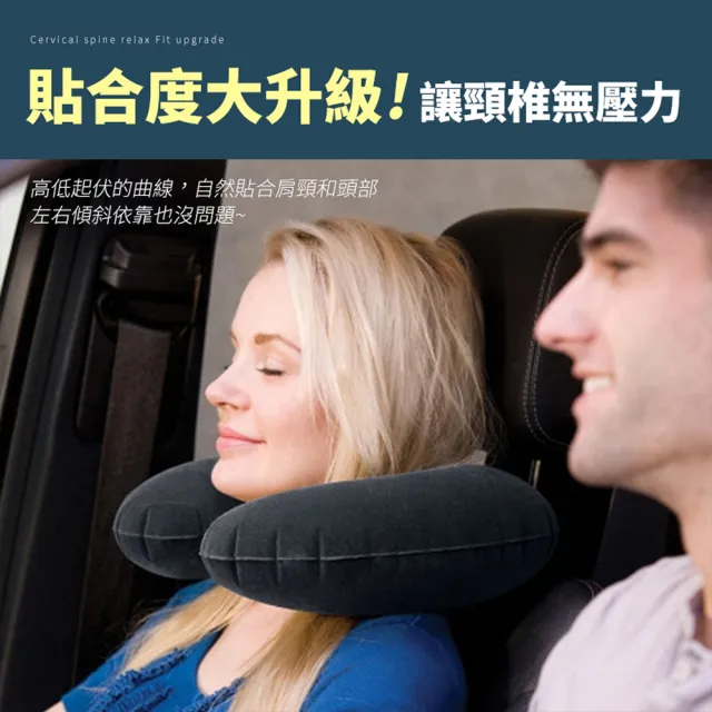INTEX 超值2入組－旅行頸枕 U型頭枕(飛機枕 辦公室午休靠枕 汽車護頸枕 充氣枕)