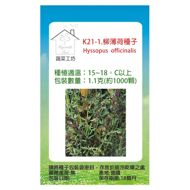 蔬菜工坊 K21-1.柳薄荷種子(神香草.海壽花)