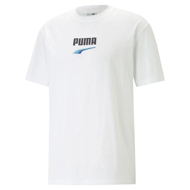 PUMA 短袖 上衣 T恤 運動 休閒 男 流行系列Downtown Logo T 白色 歐規(53824852)