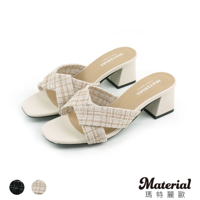 MATERIAL 瑪特麗歐MATERIAL 瑪特麗歐 女鞋 跟鞋 MIT交叉扭結方頭跟鞋 T3506(跟鞋)