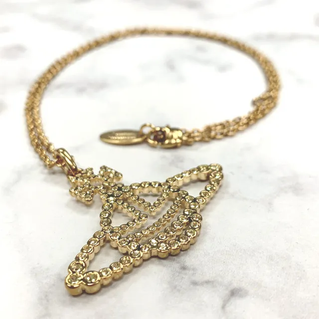 【Vivienne Westwood】璀璨金色土星項鍊(平輸品)