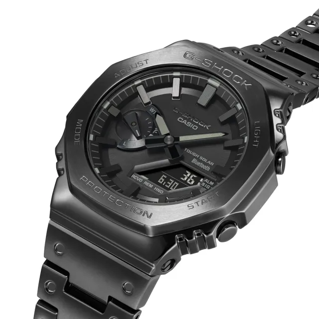 CASIO 卡西歐】G-SHOCK全金屬系列太陽能藍牙運動錶(GM-B2100BD-1A 黑