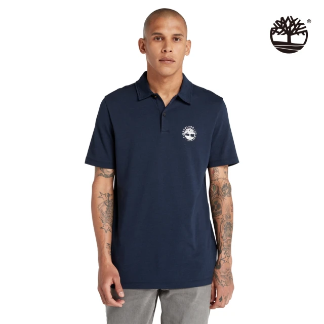Timberland 男款深寶石藍TENCEL™ X REFIBRA™短袖POLO衫(A2DDR433)
