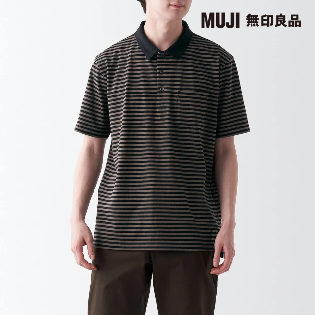 MUJI 無印良品 男有機棉水洗天竺短袖POLO衫(共4色)