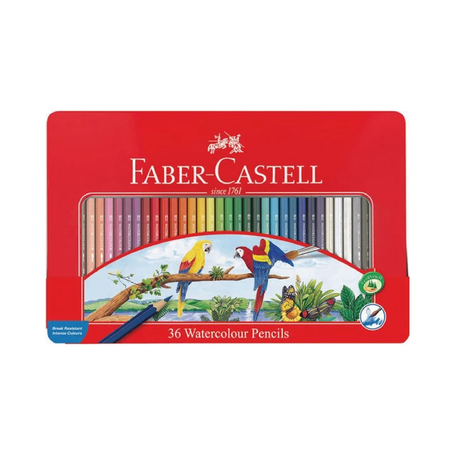 Faber-Castell 輝柏 水彩色鉛筆 附水彩筆 鐵盒 36色 /盒 115937