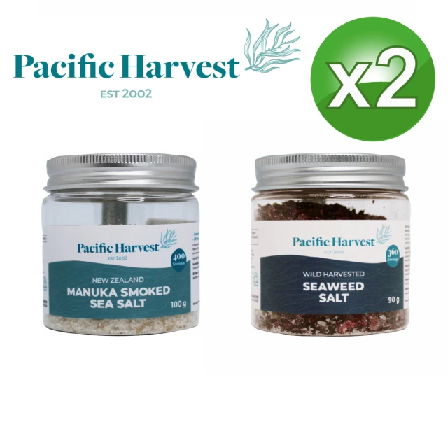 壽滿趣 Pacific Harvest 紐西蘭天然麥蘆卡煙燻海鹽100g/野生紅藻海鹽90g(2種風味任選2)