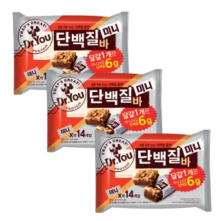 【好麗友】韓國原裝迷你蛋白堅果營養棒3入組