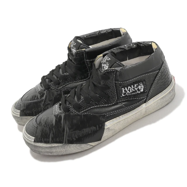 VANS 滑板鞋 Half Cab EF Vlt Lx Vault 男鞋 黑 白 膠布 補丁 髒髒鞋 鱷魚紋(VN0A5HZVBLA)