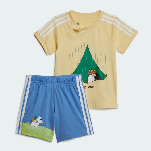 adidas 官方旗艦 MOOMIN X ORIGINALS 運動套裝 短袖/短褲 嬰幼童裝 - Originals(IC5615)