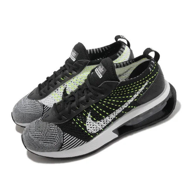 NIKE 耐吉】慢跑鞋Wmns Air Max Flyknit Racer 女鞋黑綠針織氣墊運動鞋