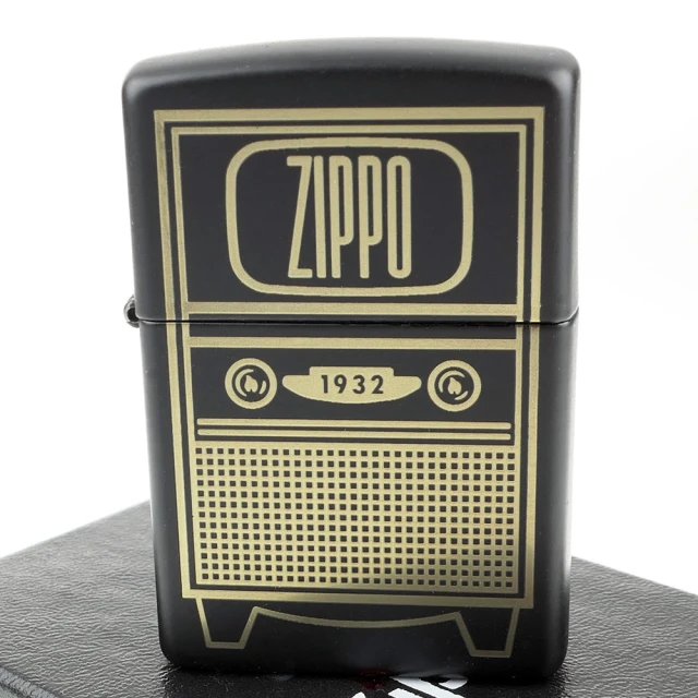 Zippo 美系~Vintage TV-復古電視圖案設計打火機