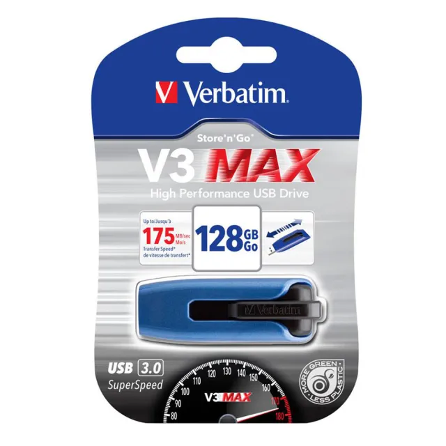 【Verbatim 威寶】V3 MAX 128GB USB3.0 商務高速隨身碟(福利品)