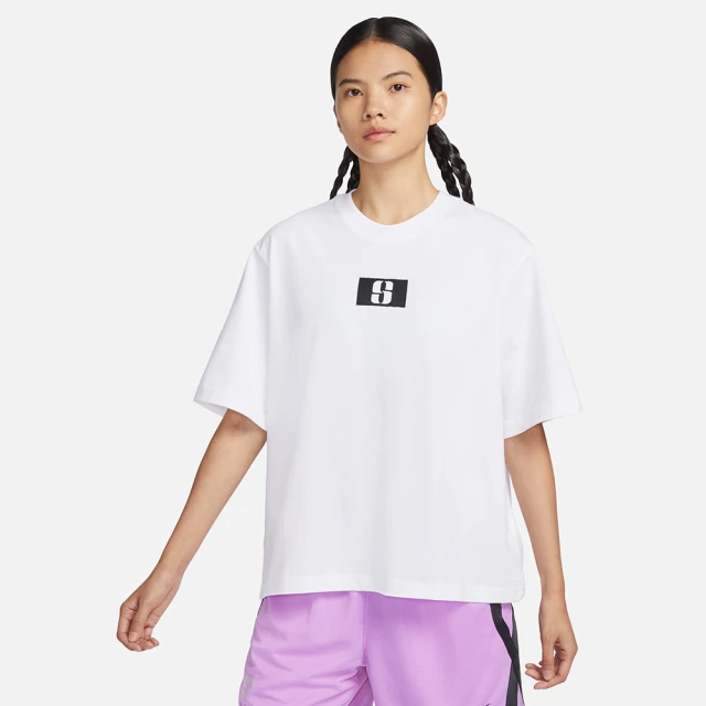 NIKE 耐吉NIKE 耐吉 短袖上衣 籃球 W NK TEE SABRINA BOXY 女款 白(FJ2701100)