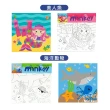 【Minkey】DIY木框水彩帆布畫-恐龍世界(水彩畫/塗鴨/著色)