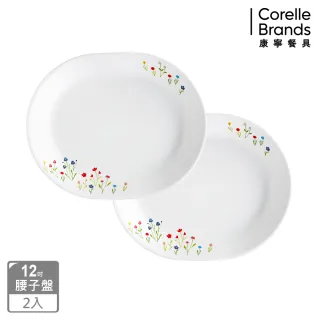 【CORELLE 康寧餐具】2件式腰子盤組(多花色可選)