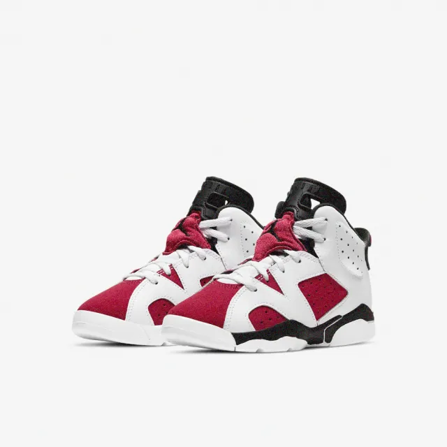 NIKE 耐吉】休閒鞋JORDAN 6 RETRO PS 復刻胭脂紅中童童鞋款384666-106