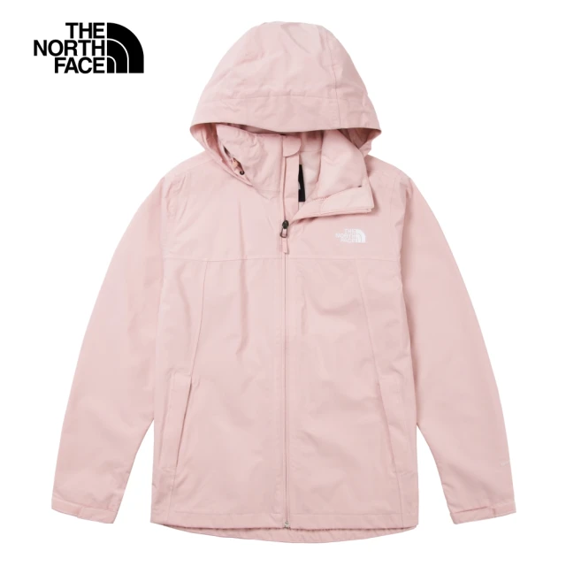 The North FaceThe North Face 北面女款粉色拼接防水透氣可收納連帽衝鋒衣｜7WCKLK6