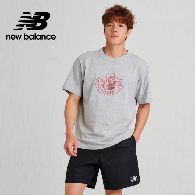 NEW BALANCE NB 圓領親膚短袖上衣_男裝_灰色_AMT33541AG(亞版 版型正常)