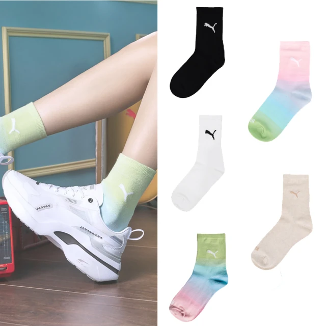 PUMA 襪子 Crew Socks 男女款 長襪 中筒襪 穿搭襪 台灣製 休閒襪 白襪 單一價(BB126113)