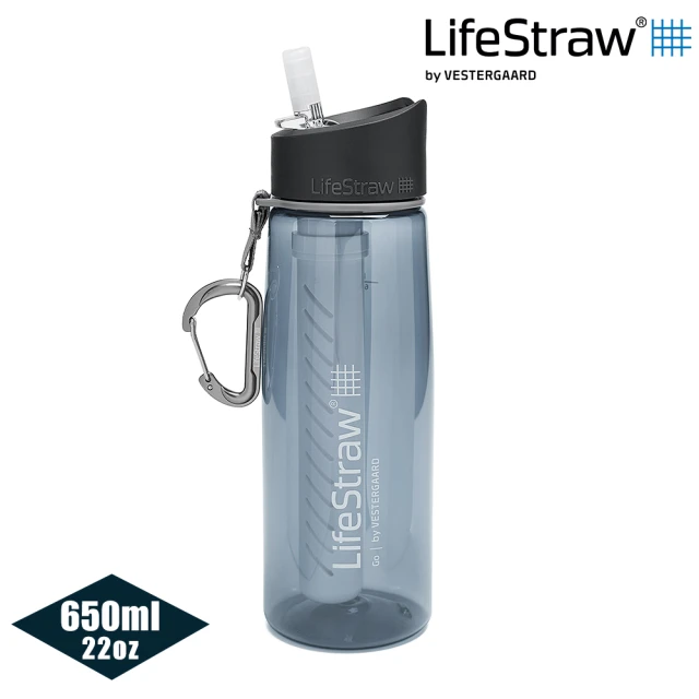 LifeStrawLifeStraw 二段式過濾生命淨水瓶 650ml｜海軍藍(濾水瓶 登山 健行 露營 旅遊 急難 避難 野外求生)