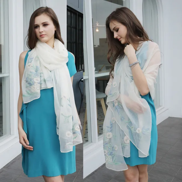 【BRONTE】英國百年手工皇室繡披肩-A