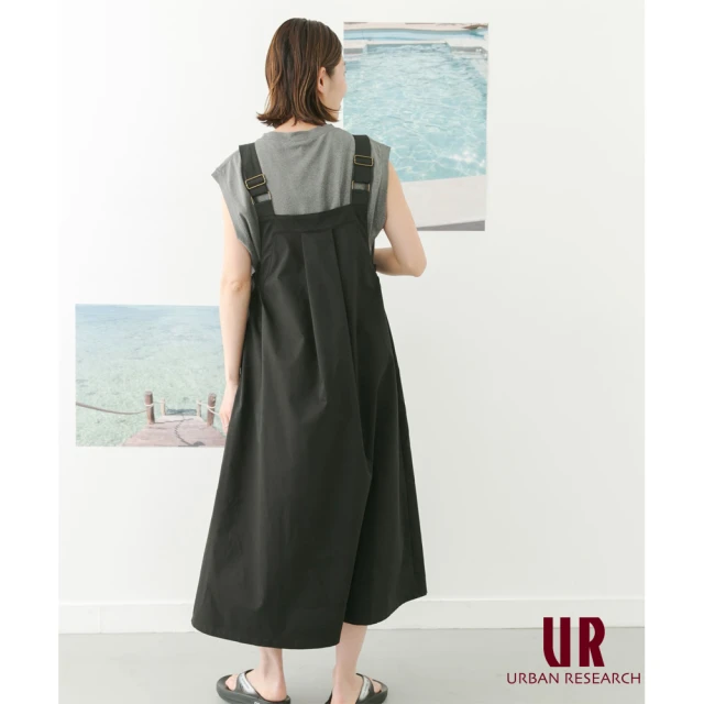 URBAN RESEARCHURBAN RESEARCH add fabrics 工裝吊帶裙 DOORS(設計洋裝 吊帶裙 時尚 工裝)