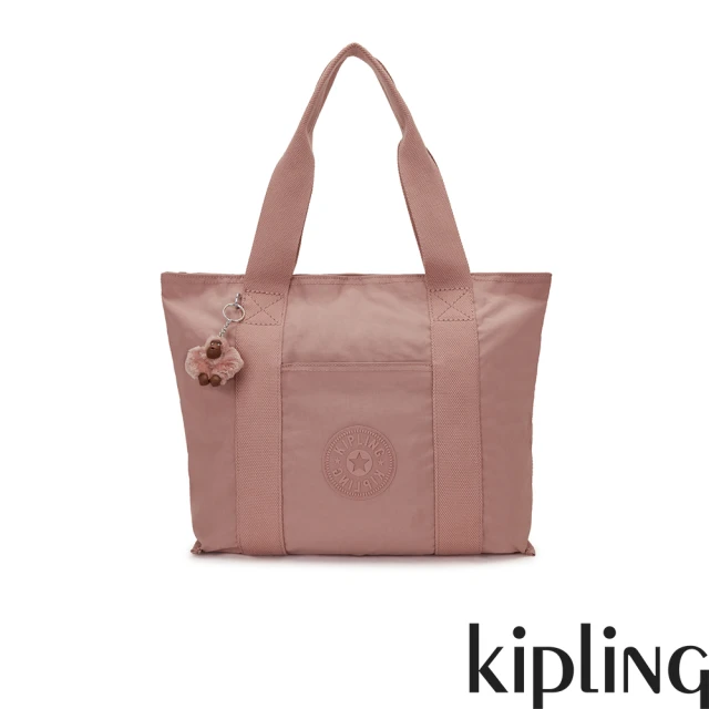 KIPLING 乾燥藕粉色大容量手提包-ERA M