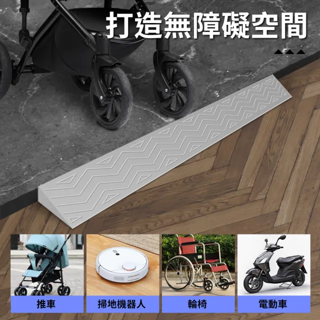 HOME+】馬路牙子4公分止滑器門檻斜坡板塑料地墊851-HBA0410100GR(無