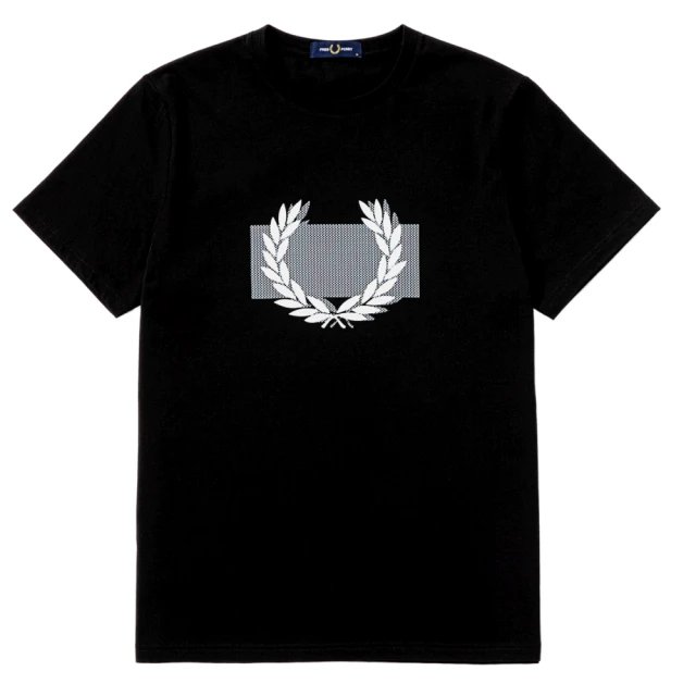 FRED PERRY 男款 品牌LOGO 短袖T恤-黑色(L號、XL號)