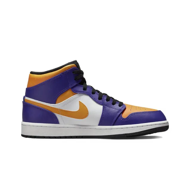 NIKE 耐吉 Air Jordan 1 Mid Lakers 湖人隊 紫黃 高筒 DQ8426-517