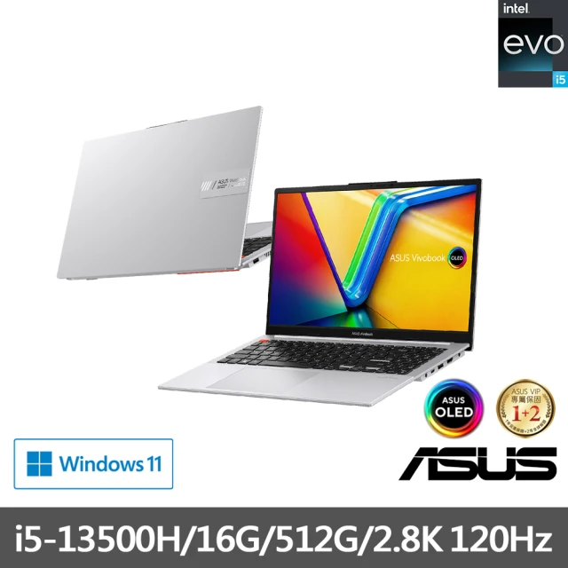 ASUS 筆電包/滑鼠組★ 15.6吋i5輕薄16G筆電(VivoBook S S5504VA/i5-13500H/512G SSD/2.8K OLED/EVO)