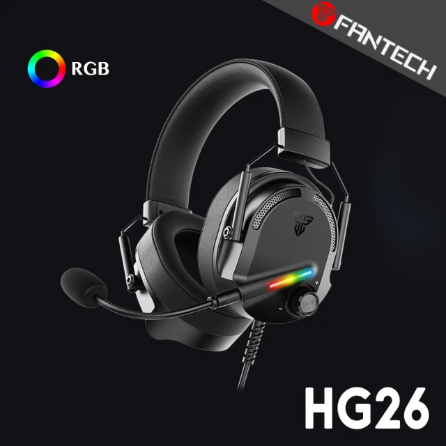 FANTECH 7.1環繞立體聲RGB USB耳罩式電競耳機(HG26)