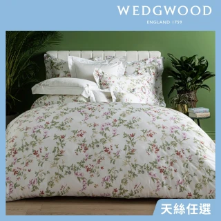 【WEDGWOOD】100%天絲300織兩用被枕套床包四件組-多款任選(雙人)