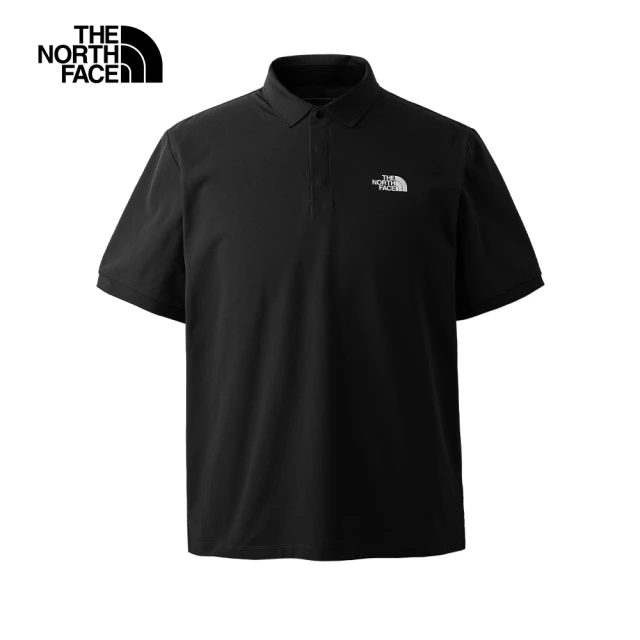 The North Face 北面男款黑色吸濕排汗防曬POLO衫｜87W2JK3