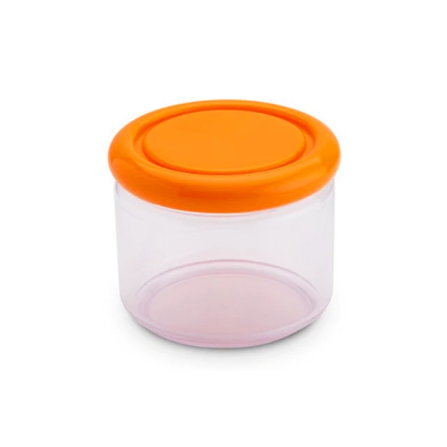 OMADA 簡約設計密封抗菌儲存罐 橘色 0.5L(防潮罐、儲物罐、密封罐)
