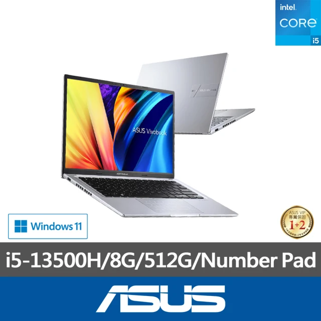 ASUS 筆電包/滑鼠組★ 14吋i5輕薄筆電(Vivobook X1405VA/i5-13500H/8G/512G SSD/W11)