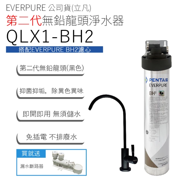 Pentair EVERPURE 立凡公司貨 第二代無鉛龍頭淨水器(QLX1-BH2)