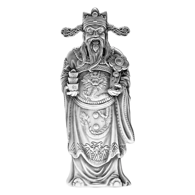 臺灣金拓 白銀銀幣 2021 2盎司查德共和國財神爺高浮雕仿古銀幣