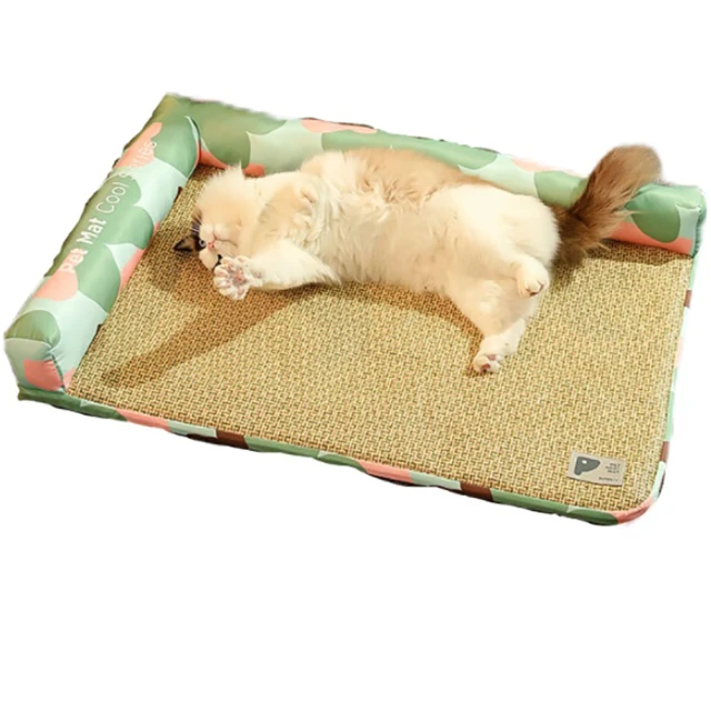 Animali 寵物涼感夏日草蓆床墊小窩(涼感 床墊 軟墊 透氣三明治蜂窩網眼結構)