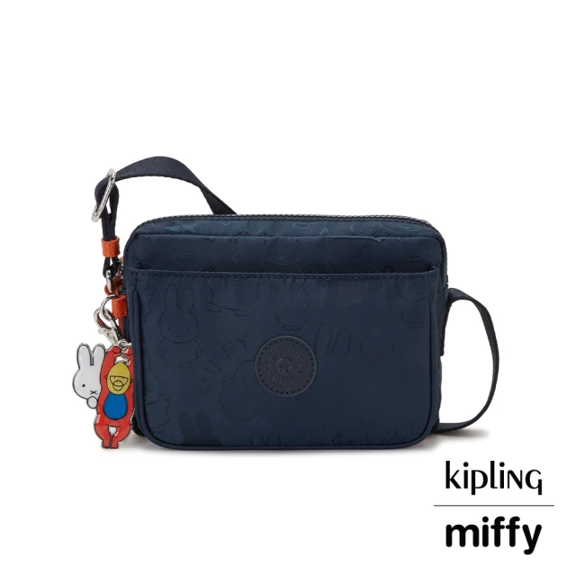 KIPLING官方旗艦館 Kipling x MIFFY夜空藍前後加寬收納側背包-ABANU
