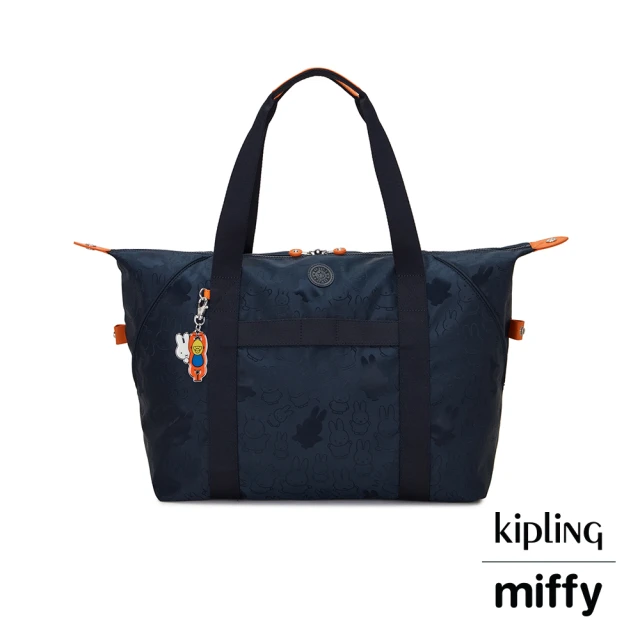 KIPLING官方旗艦館 Kipling x MIFFY夜空藍手提側背包-ART M