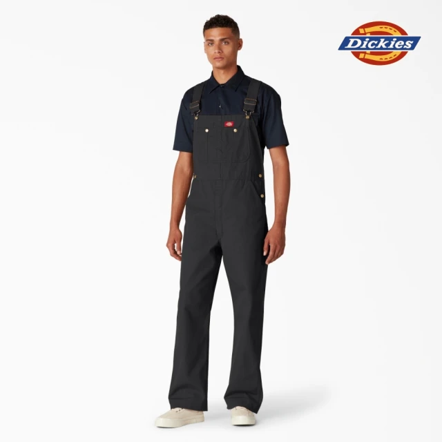 Dickies 男款深灰色胸前Logo印花條紋收口休閒厚夾克