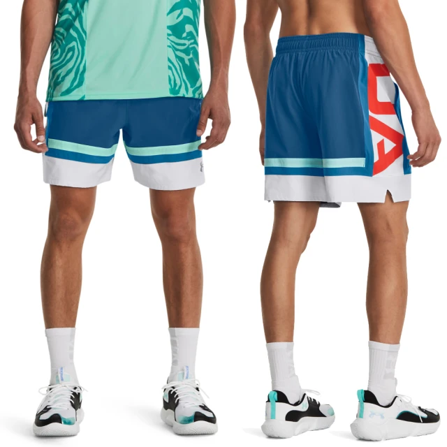 UNDER ARMOUR UA 男 Baseline 運動短褲_1377309-426(藍白)